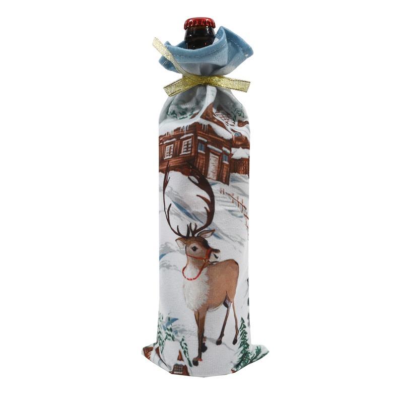 

Сумка-чехол для бутылки вина, Санта-Клаус, модная атмосфера, украшение стола, рождественские украшения