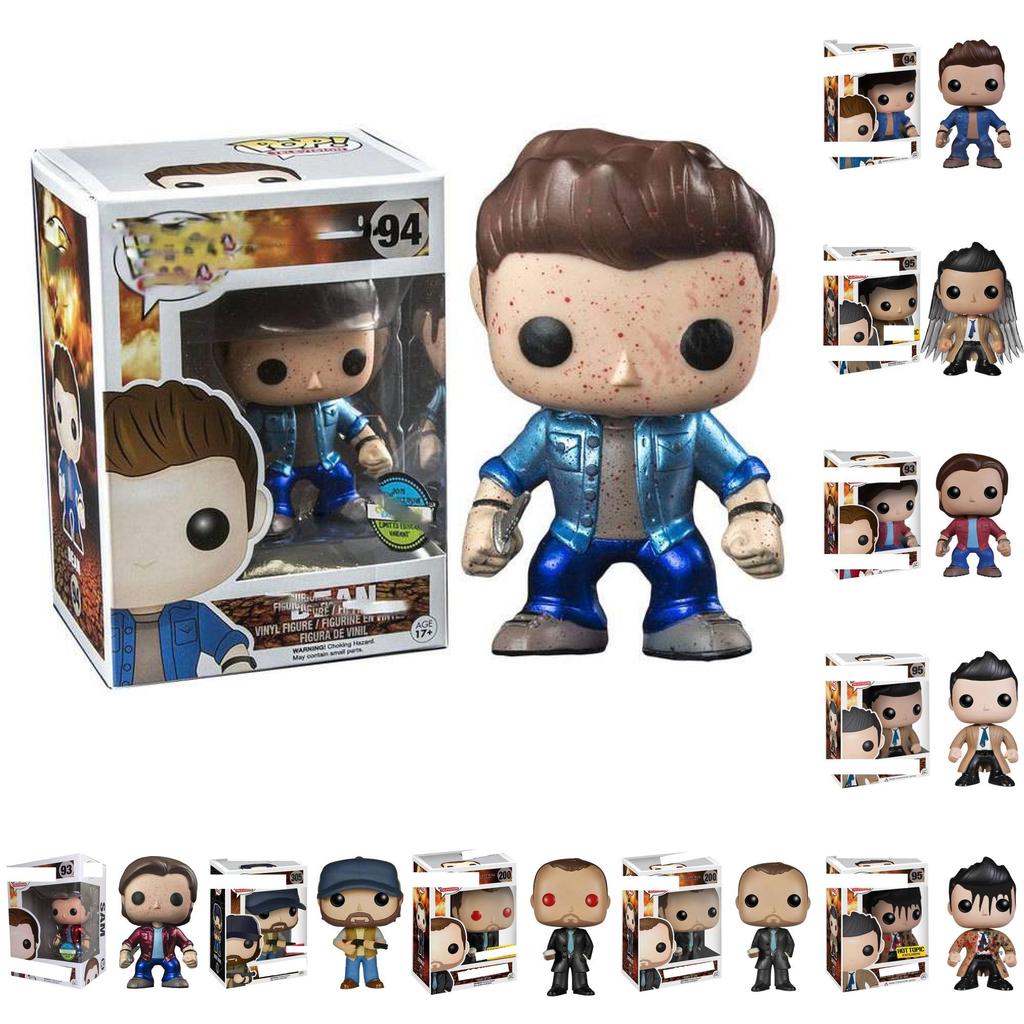 Übernatürliches PVC Sammelfiguren Set mit Tier Sam Dean Bobby für Fans und Sammler