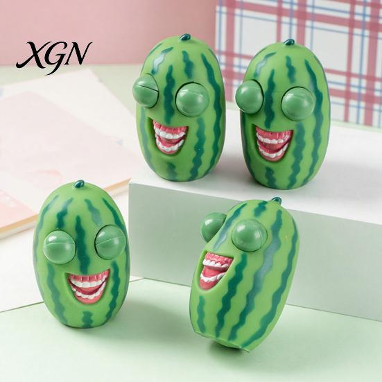Eye Popping Watermelon Toy 1/2/3Pcs Squeeze Anxiety Stress Relief Pinch Classroom Fidget Sensory Soft Ball Cartoon