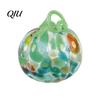 Fall Season Decoration Mini Hand Blown Glass Pumpkin Ornament, Collectible Thanksgiving Halloween Transparent Figurine Faux Crystal Hanging for Fall,