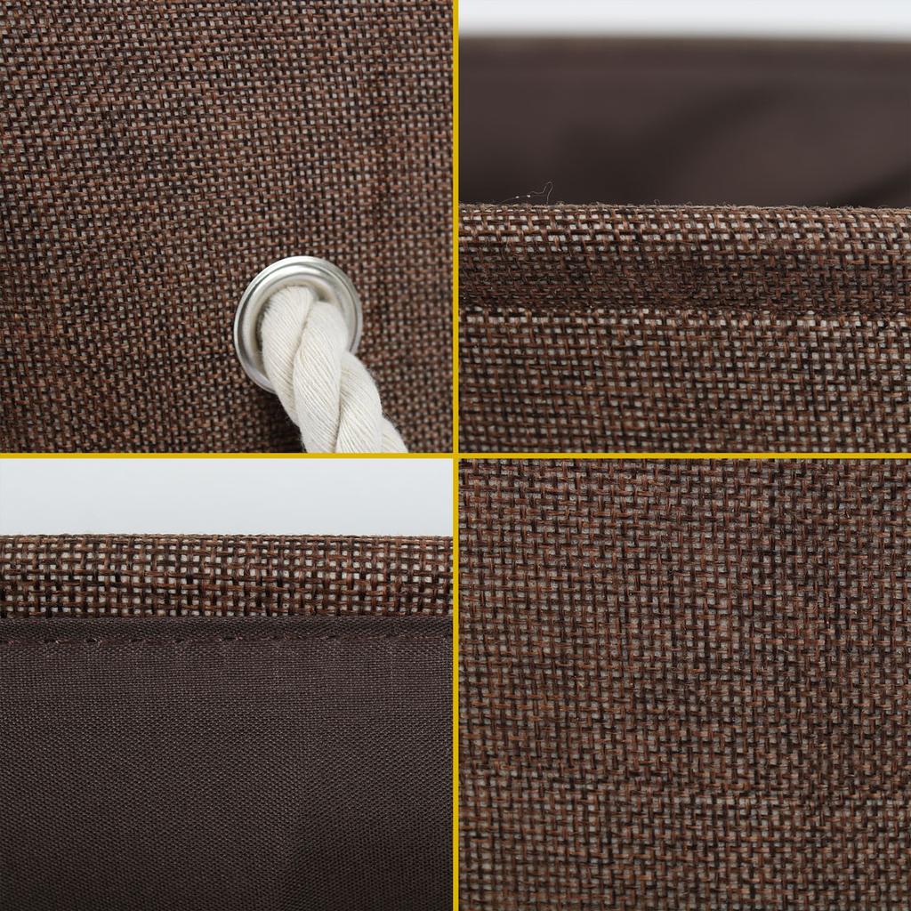 Fabric Storage Basket with Dual Handles Collapsible Storage Bins for Toys Laundry Clothes Storage Home Organizer Bedroom Closet