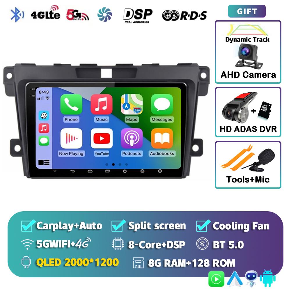 Android 14 Carplay Auto Car Radio For 2007 2008 2009 2010 2011 2012 2013 2014 MAZDA CX-7 CX 7 Multimedia Player Video Stereo DSP