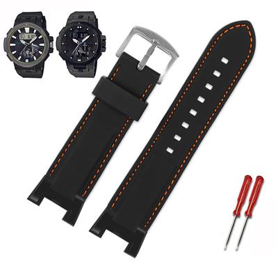 Klassisch für Casio PROTREK Serie PRW7000 PRW-7000FC PRW-7000 Neu Modifiziertes Silikon Uhrenarmband Gummi Uhrenarmband Armband Hinzufügen Werkzeuge Armband