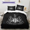 Newcastle United FC Pattern Bedding Quilt Set  Home Decoration  Gift (1 * Duvet Cover + 2 * Pillowcase  Without Core)