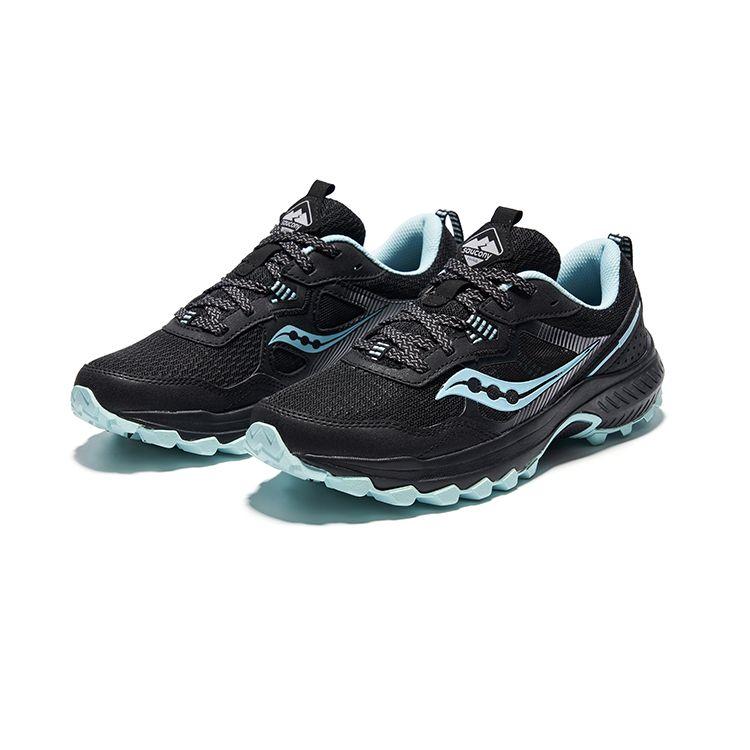 Saucony Excursion Comfortable Non-Slip Rebound Low-Top Trail Running Shoes Women sneaker Black Blue S10744-56