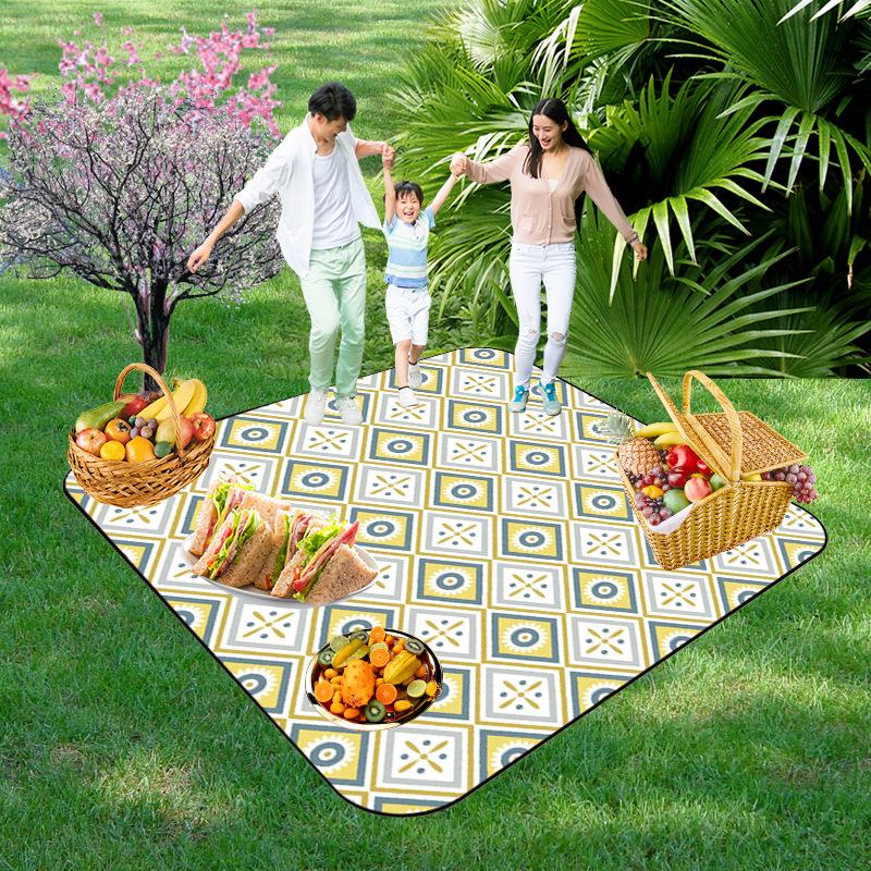 Picnic Blankets Extra Large, Waterproof Foldable Outdoor Beach Blanket,3-Layer Picnic Mat for Camping, Hiking, Travel, Park, Concerts