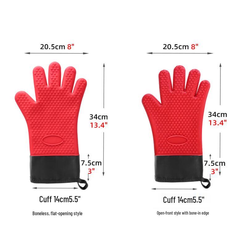 Chuyi7 Heart-Shaped Silicone Baking Gloves