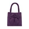 Naraya Ribbon Bag, Cube Shape (Water-Repellent) (Dark Purple)