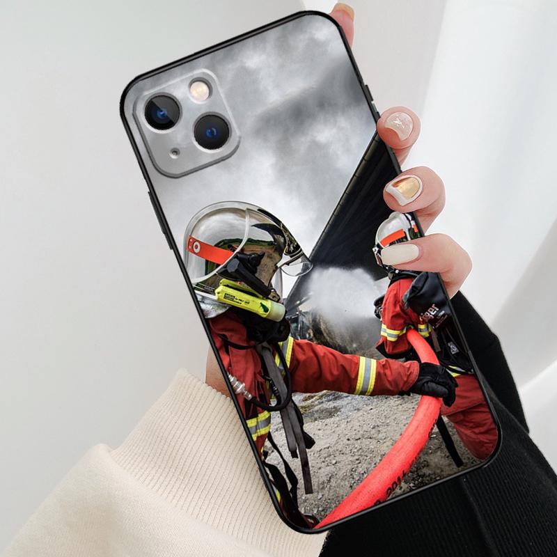 Firefighter Heroes Fireman Phone Case For iPhone 17 Pro Max 15 14 13 11 12 16 Pro Max mini 15 16 Plus 16e 17 Air Cover