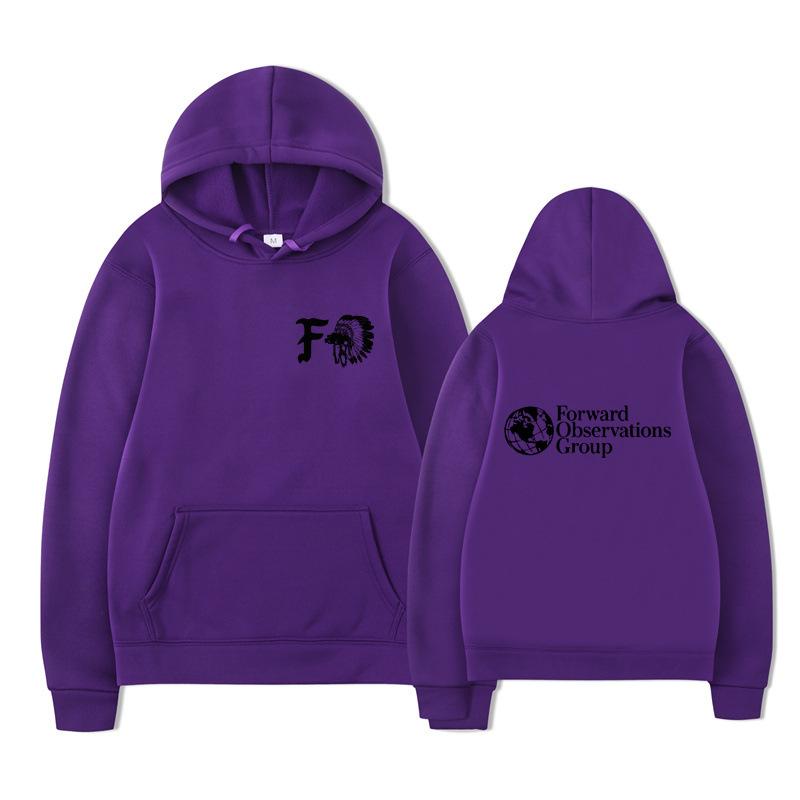 Gbrs Forward Observations Group Hoodie Punk Skeleton Autumn Winter Fleece Streetwear Tops