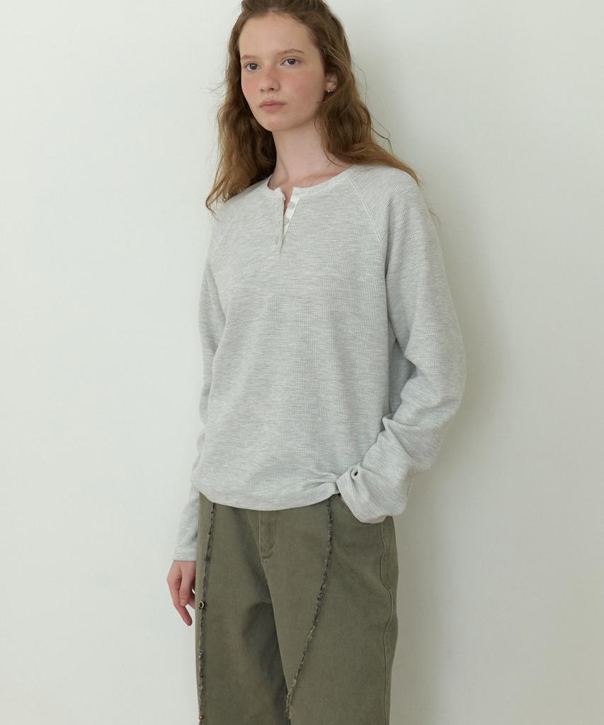 THEMITTEN Sylvan Waffle T-Shirt (Oat Melange)