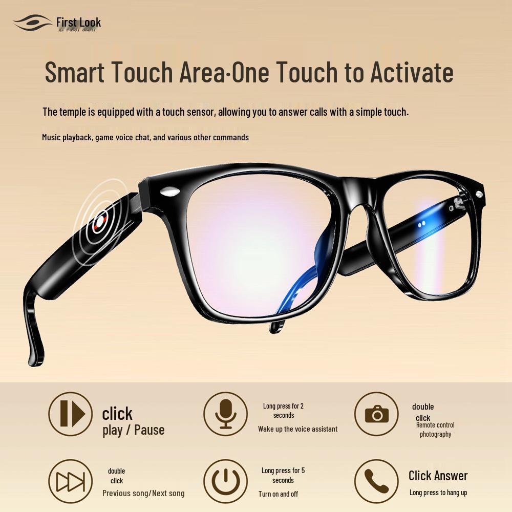 Photochromic Bluetooth Smart Glasses: Prescription-Ready, Anti-Blue Light, Music & Call-Enabled Sports Wearable