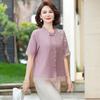Hodo Mid-Aged Women's Summer Fashion Blouse & Shirt Set