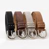 Ceinture de taille en cuir vintage avec rivets Ceinture de cowboy Western Réglable Large Ceinture pour femme Femme