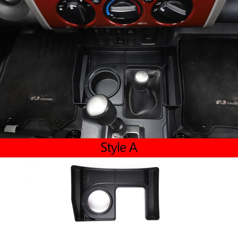 LHD For Toyota FJ Cruiser 2007- Black Car Center Console Gear Side Storage Box Phone Box Car Interior Accessories