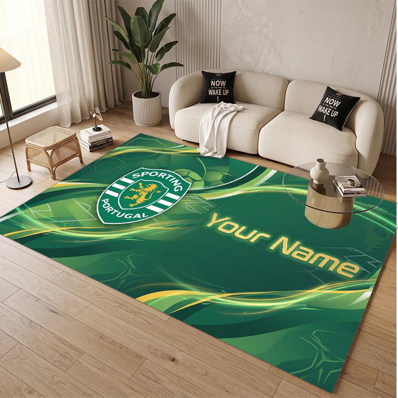 Personalized Crystal Velvet Carpet Sporting CP Pattern Non Slip Floor Rug