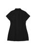 BBC EARTH W Knit Collar Point Woven Dress_Black