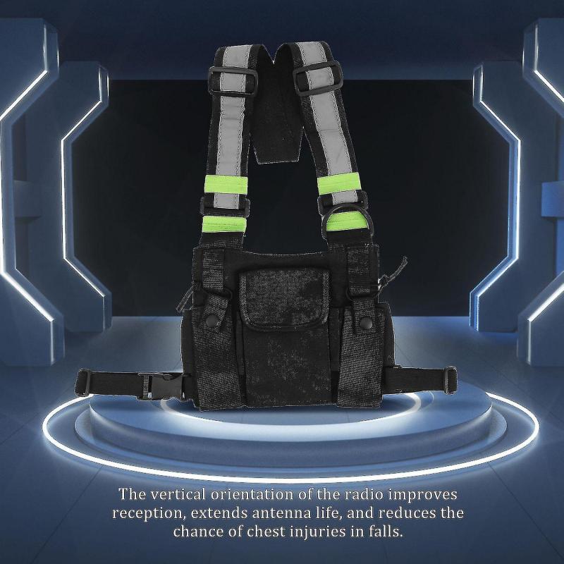Radios Pocket Radio Chest Harness Chest Front Pack Pouch Holster Vest Carry Case For 2 Way Radio Wa