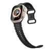 Silicone Watch Band for Apple Watch Series 10 Ultra 9 8 7 SE 6 5 4 3 2 1 46mm 49mm 45mm 44mm 42mm 8-Shaped Buckle Wrist Strap
