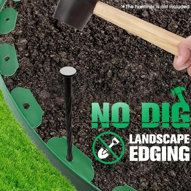 10M L Shaped Retaining Edge Board for Landscaping Professional Garden Border To Divide Lawn From Gravel Pathway Edging