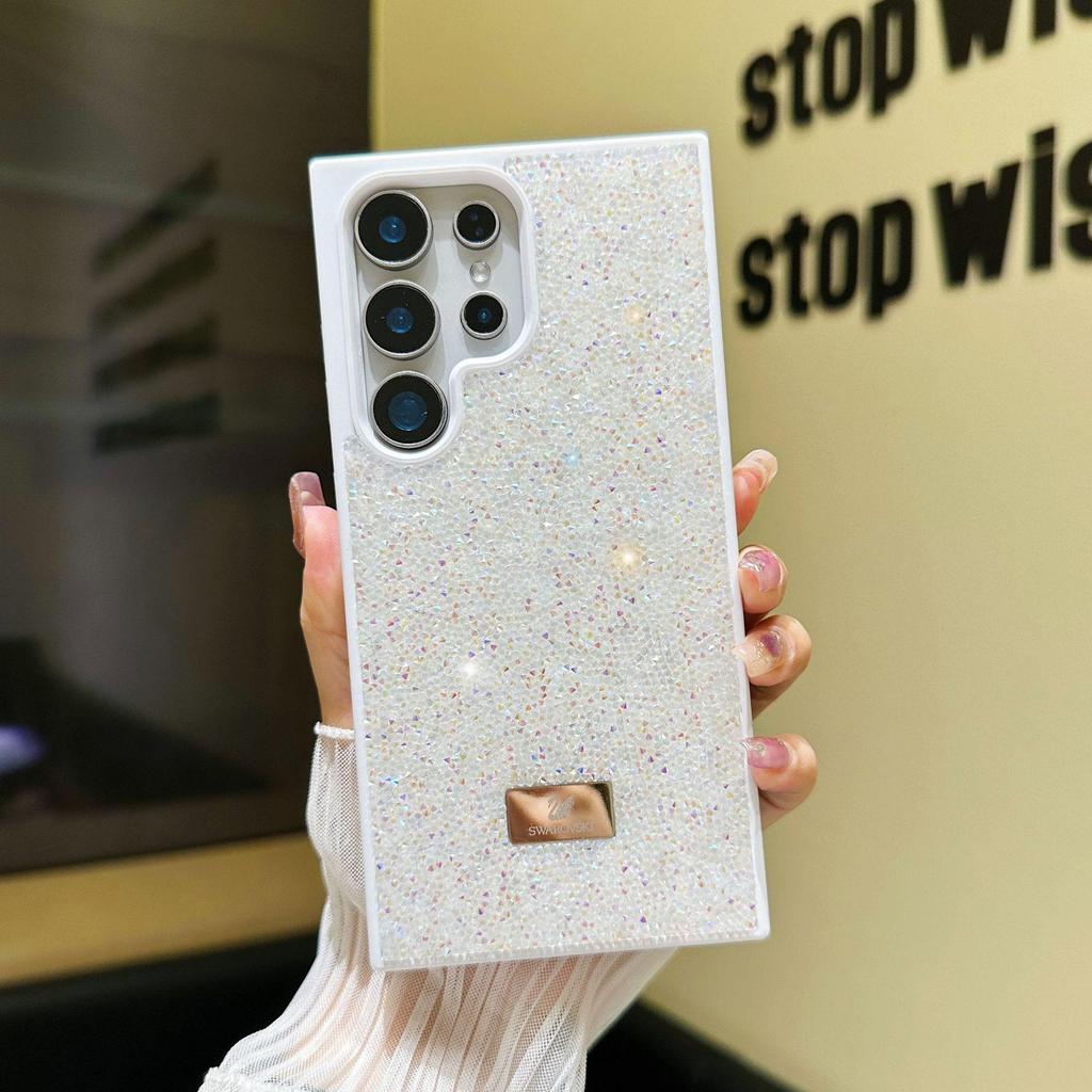 Luxury Rhinestone Electroplated Phone Case for Samsung S26 Ultra, S24 Ultra, & S25 - Full Coverage.