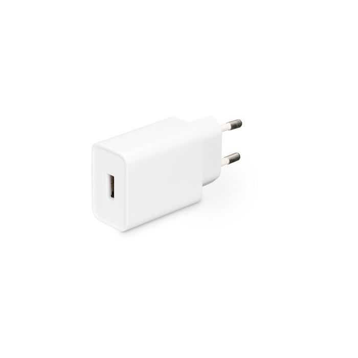 USB-VEGGADAPTER 2,4A HVIT KSIX