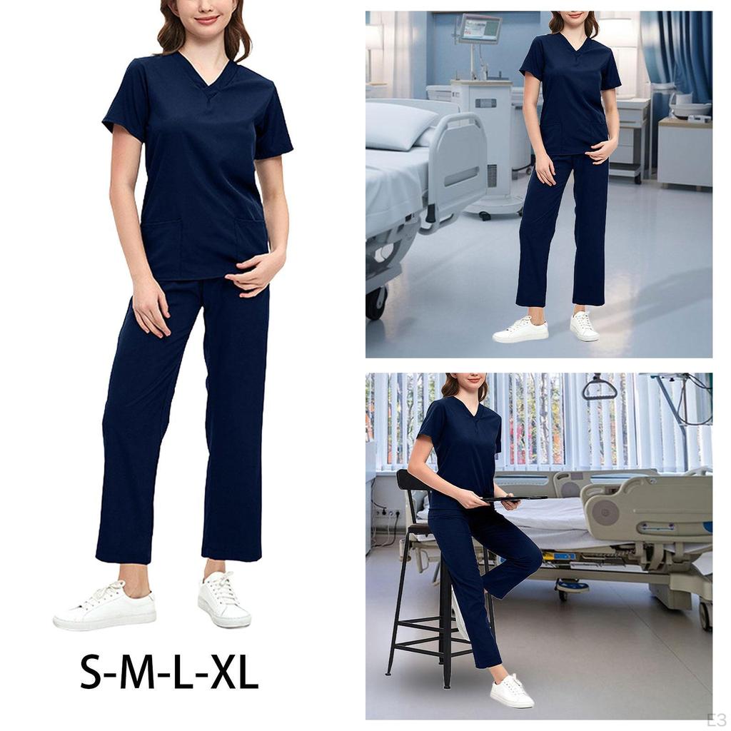 OP Clothing Set for Women, Surgical Overhead And Pants, Short-sleeved Nurse Top,