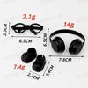 Interchangeable Earphones for Labubu Glasses and DIY Doll Accessories