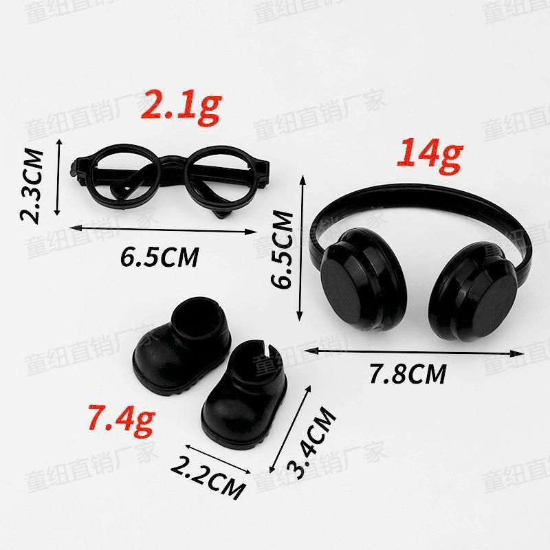 Interchangeable Earphones for Labubu Glasses and DIY Doll Accessories