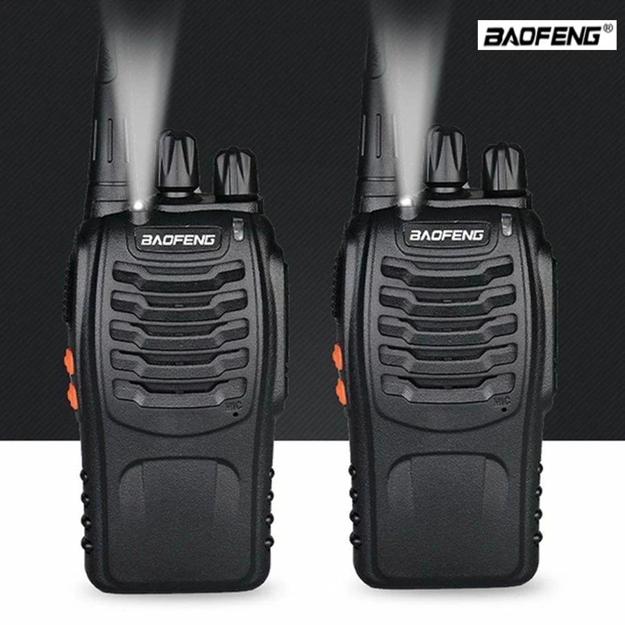2PCS Baofeng BF 888S Walkie Talkie UHF BF888S Long Range Two Way Ham Portable Radio Transceiver for Hunting Hotel Receiver