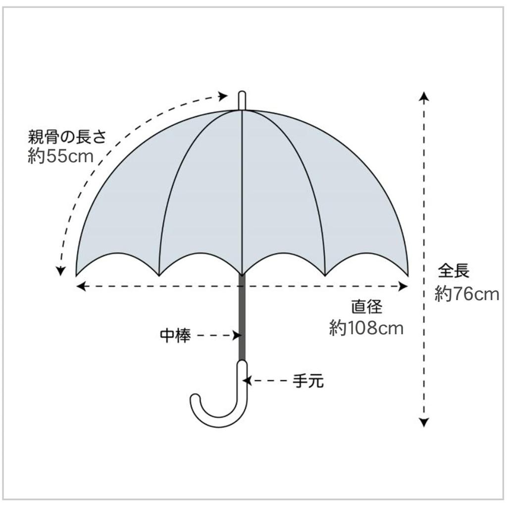 Long Umbrella Jump Umbrella Rib 55cm Glass Fiber Angel Unicorn Ki-201 (Saxophone)