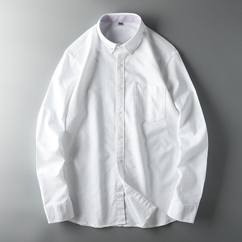 Long Sleeves Cotton Export Cattle Goods Casual White Shirt