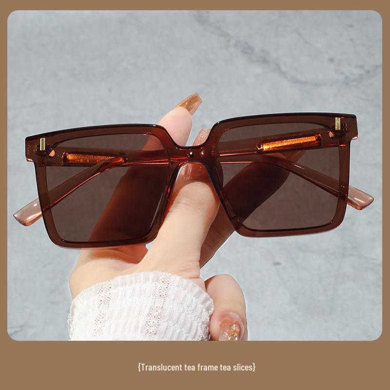 Women s High-End Korean Style Square Sunglasses - Anti-UV Polarized Lens for Smaller Face Look