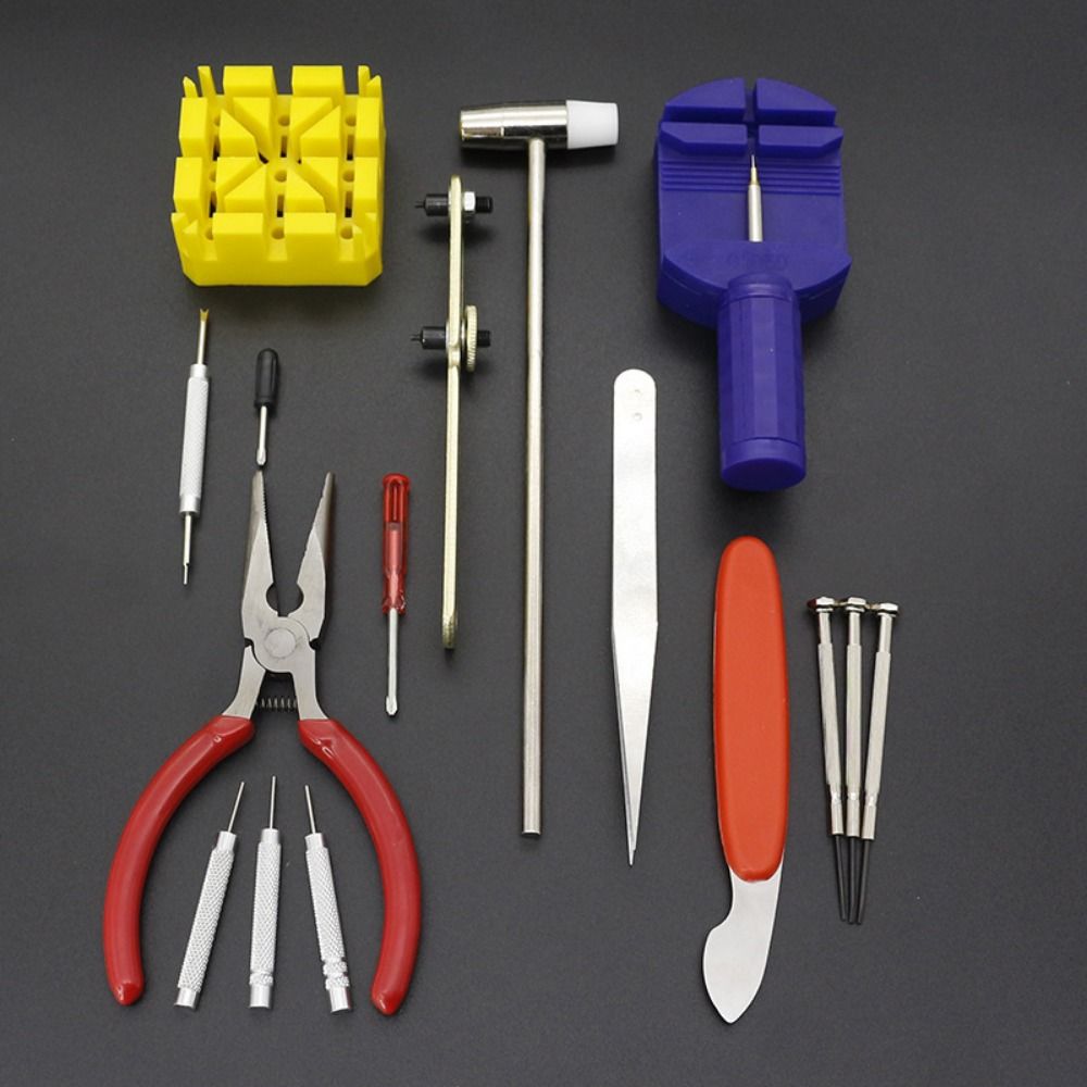 16Pcs/set Portable Watchmaker Tools Set Non-slip Watchband Removal Tool  Household