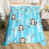 Cute Monkey Bedding Set Full Twin Cartoon Banana Stars Duvet Cover Tropical Wild Animal Fruit Comforter Cover Yellow Quilt Cover