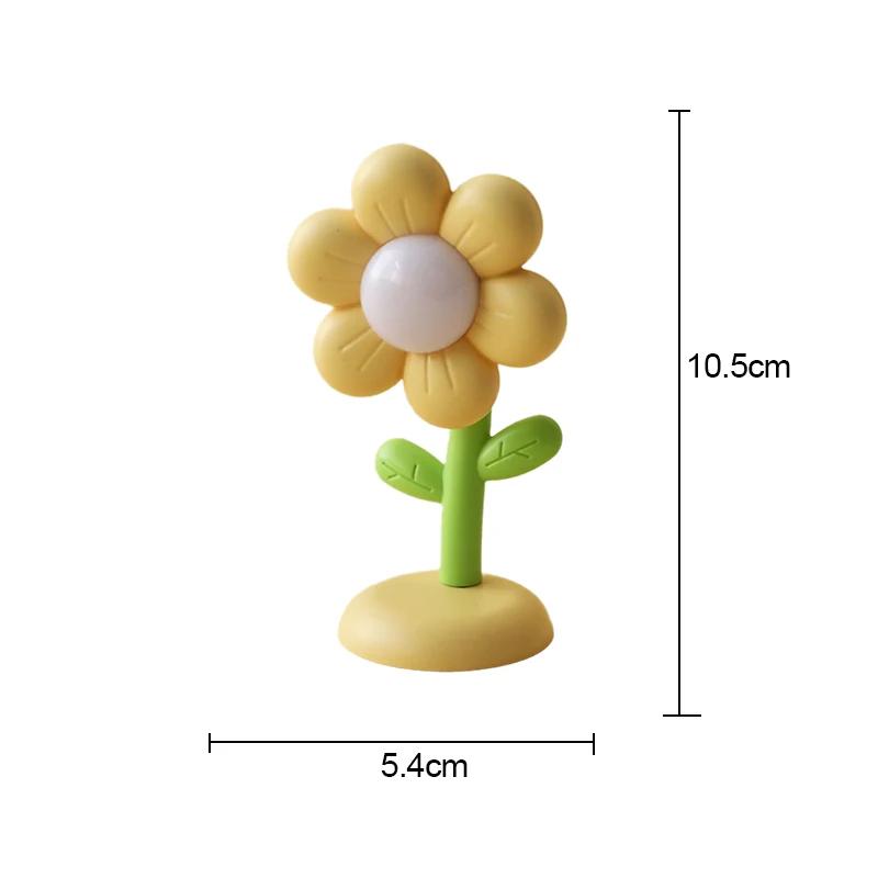 Cute Mini LED Flower Night Light Small Table Lamp Desktop Bedside Bedroom Ambient Light Children Toy Kids Holiday Gift Ornament