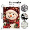 Christmas Pearl Painting Art Painting Kit Snowman with Red Scarf and Holly Handmade Diy Home Decoration Painting