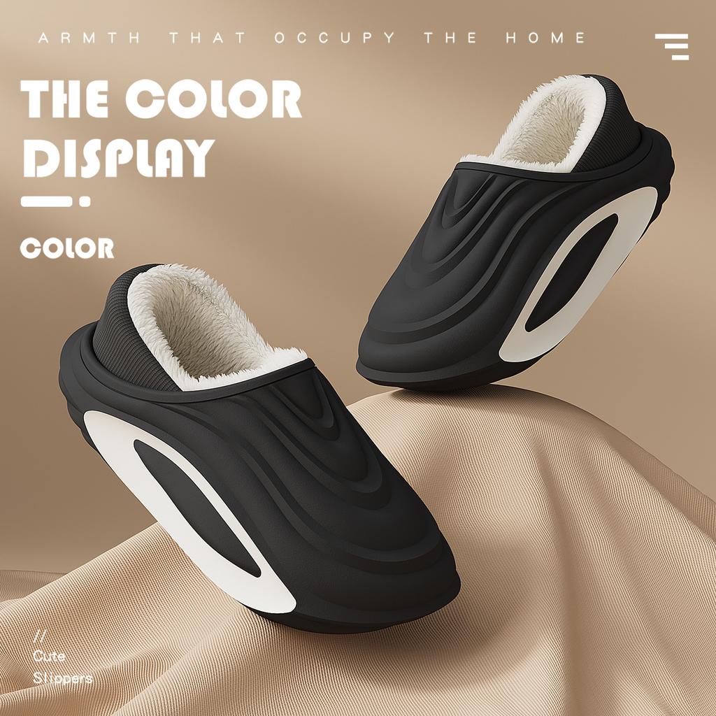 Waterproof Cotton Slipper Bag and Winter New Non-slip Thick Bottom Home Warm and Velvet Outer Wear Cotton Mop