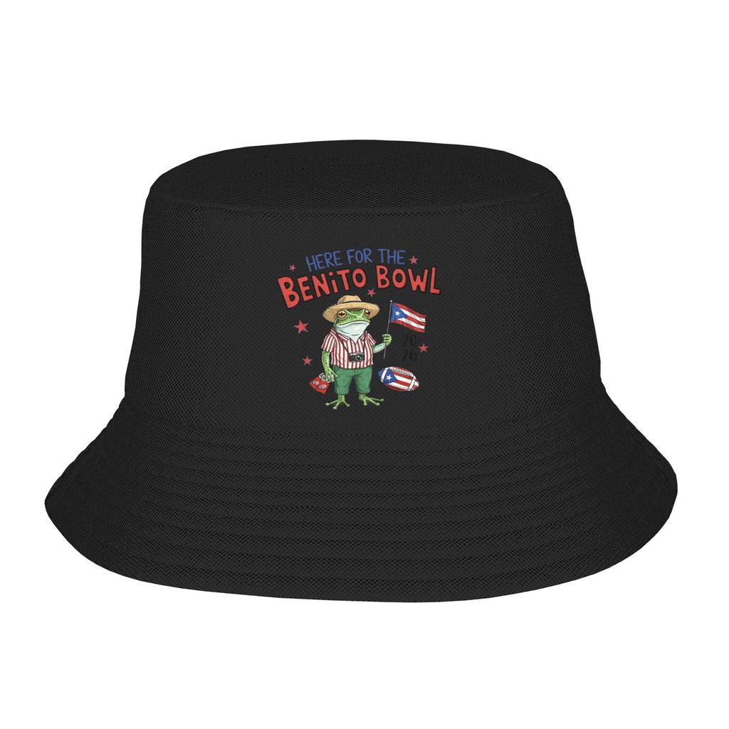 Benito Bowl Puerto Rican Bad Bunny Bucket Hat For Women  Fisherman Hats  Harajuku Custom Sunscreen Hats