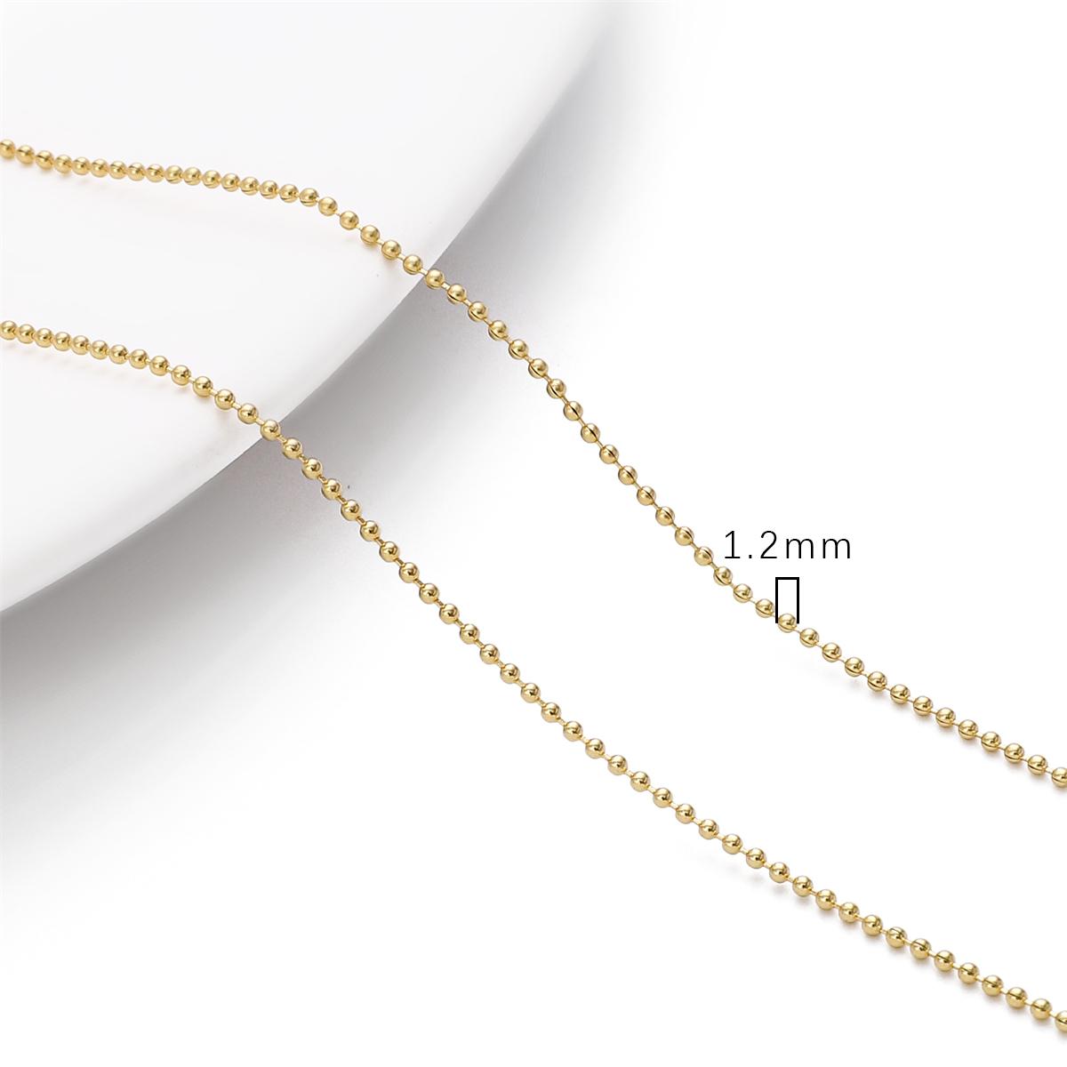 

1-метровая медная цепочка из бисера для изготовления ювелирных изделий своими руками, аксессуары для рукоделия 1.2mm