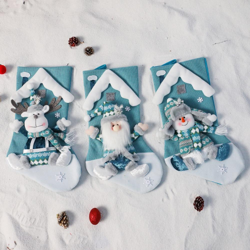 With Sequins Christmas Gift Bag 3D Christmas Socks Cartoon Christmas Tree Ornaments  Children