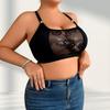 Plus Size Floral Lace Mesh Wireless Daily Bra