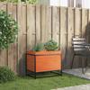 Plant Pot Wax Brown 60 X 40 X 50 Cm Solid Pine Wood