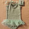 Reborn Baby Doll with Soft Rubber, Long Hair, Green Gauze Skirt, Waterproof Toy Companion, Little Princess