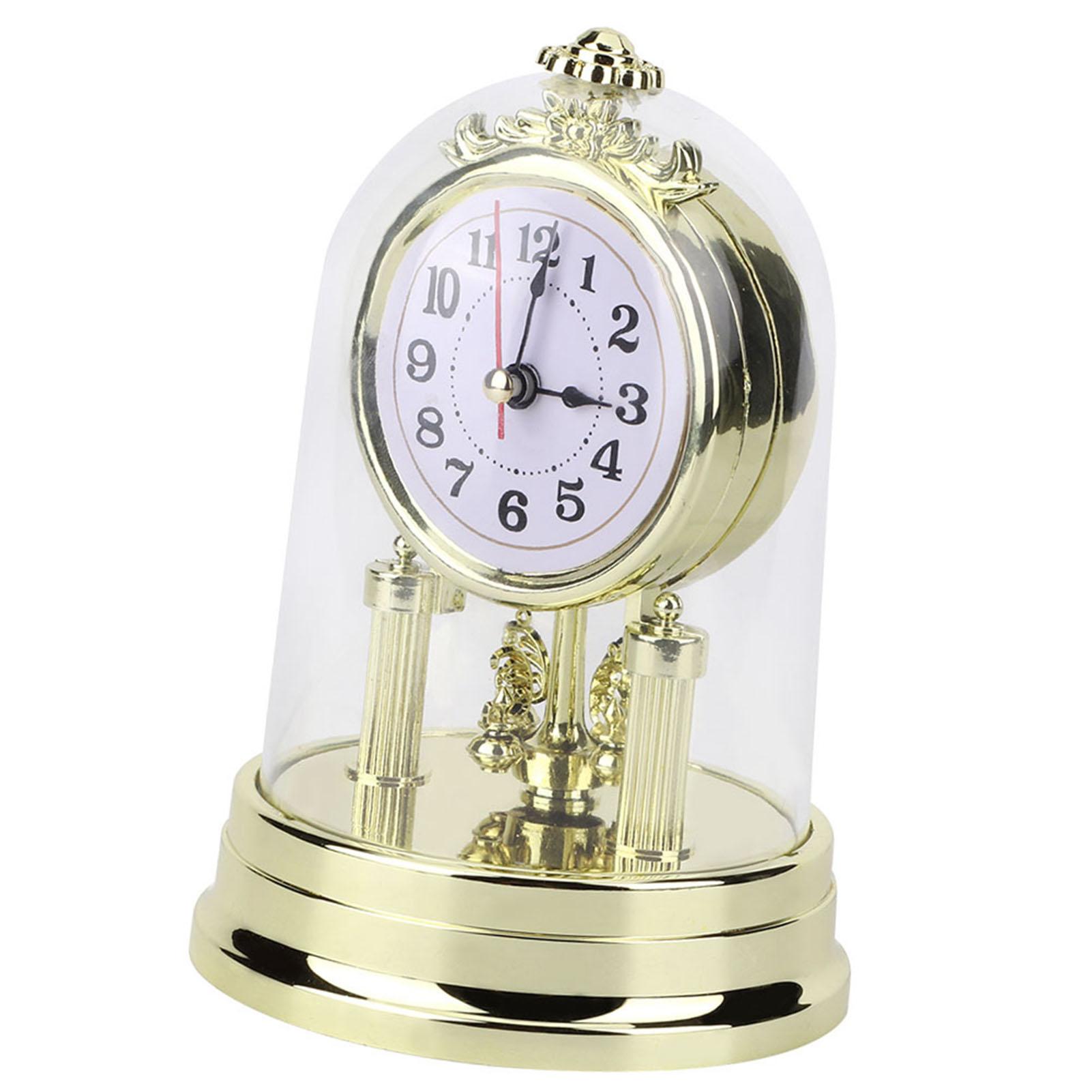 

European Retro Style Living Room Clock Antique Silent Table Clock Home Decor золотой