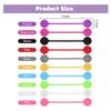 Attaches de câble magnétiques - Silicone - 20 pcs - Noir - Réutilisables - 11 cm