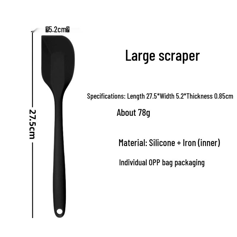 Silicone Spatula Set: Heat-Resistant, One-Piece Scrapers for Mixing & Baking (Small & Large Sizes)