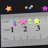 Mixed Color Flat Back Star & Half Round DIY Nail Art Tips Decoration Wheel