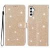 For Samsung Galaxy A25 5G (Global) (161.0 X 76.5 X 8.3mm) Glittery PU Leather Case Wallet Stand Anti-scratch Phone Cover