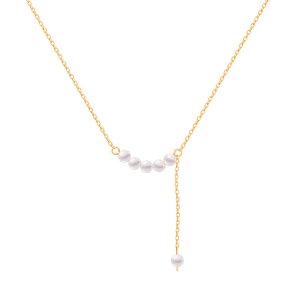 [Handmade/92.5 Silver Necklace] Sweetie Blond Necklace / Pearl Necklace+